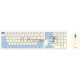 Клавиатура + мышь Acer OCC205 клав:белый/голубой мышь:белый/голубой USB беспроводная slim (ZL.ACCEE.00C)