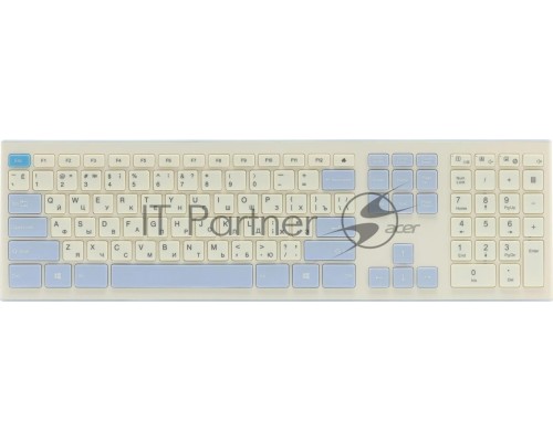 Клавиатура + мышь Acer OCC205 клав:белый/голубой мышь:белый/голубой USB беспроводная slim (ZL.ACCEE.00C)