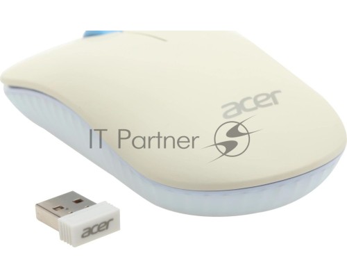 Клавиатура + мышь Acer OCC205 клав:белый/голубой мышь:белый/голубой USB беспроводная slim (ZL.ACCEE.00C)