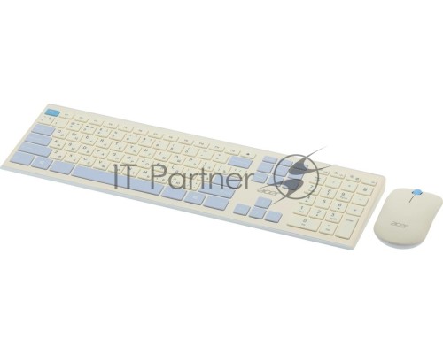 Клавиатура + мышь Acer OCC205 клав:белый/голубой мышь:белый/голубой USB беспроводная slim (ZL.ACCEE.00C)