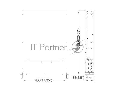 Серверный корпус/ 2U rackmount, EATX, ATX, Micro-ATX and Mini-ITX mb, 8*3.5