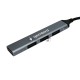 Разветвитель USB2.0 Gembird UHB-C203, 4xUSB2.0, кабель USB 10см, алюминий, пакет