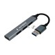 Разветвитель USB2.0 Gembird UHB-C203, 4xUSB2.0, кабель USB 10см, алюминий, пакет