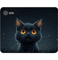 Коврик для мыши Cactus Black Cat 250x200x3мм (CS-MPC-D09S)