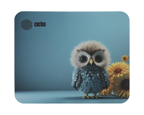[Кактус коврики] Коврик для мыши Cactus Owl blue 220x180x2мм (CS-MPC-P07XS)