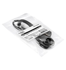 Кабель питания ExeGate Power EC-1P (C13->C14, VDE-250V-3*1.0mm2, медь, черный, 16A, 1м)