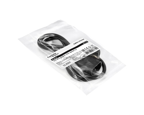 Кабель питания ExeGate Special EC-1S (C13->C14, 3*1.0mm2, CCA, черный, 1м)