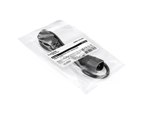 Кабель питания ExeGate Special EC-0,5S (C13->C14, 3*0.75mm2, CCA, черный, 0.5м)