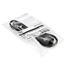 Кабель питания ExeGate Power EC-0,5P (C13 угловой->C14, VDE-250V-3*0.5mm2, медь, черный, 6A, 0.5м)