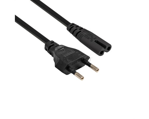 Кабель питания ноутбуков, аудио/видео ExeGate Special PCN-3S (Евровилка CEE7/16->C7, 2*0.5mm2, CCA, черный, 3м)