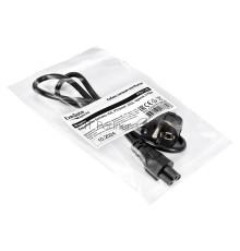 Кабель питания ноутбуков ExeGate Special PC5-7,5S (Евровилка Schuko->C5, 3*0.5mm2, CCA, черный, 0.75м)