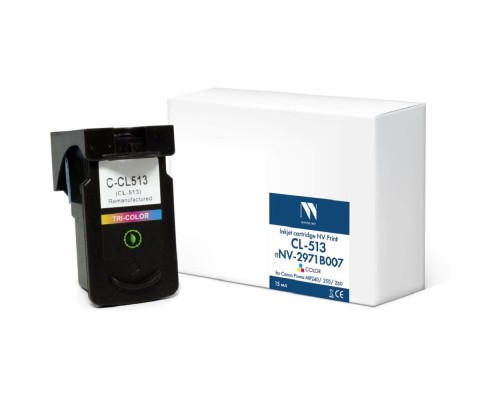[Расходные материалы] Струйный картридж NVP CL-513 (NV-2971B007) Color для Canon Pixma MP240/250/260 (15 мл) совместимый