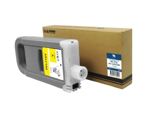 [Расходные материалы] Струйный картридж NVP PFI-710Y (NV-2357C001) Yellow для Canon ImagePrograf TX-2000/3000/4000 (700 мл) совместимый