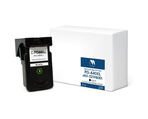 [Расходные материалы] Струйный картридж NVP PG-440XL (NV-5219B001) Black для Canon Pixma MG2140/MG3140 (21 мл) совместимый
