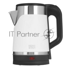 Чайник электрический Homestar HS-1043 1.7л, нержавейка и пластик, двойной корпус, белый
