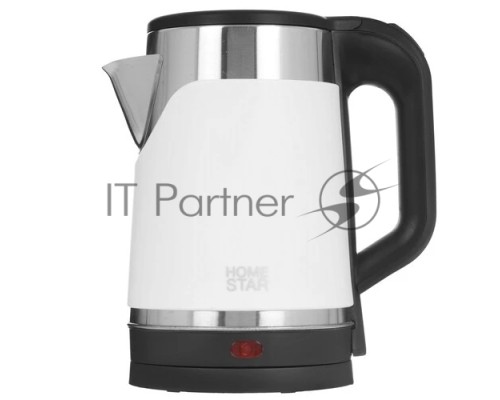 Чайник электрический Homestar HS-1043 1.7л, нержавейка и пластик, двойной корпус, белый