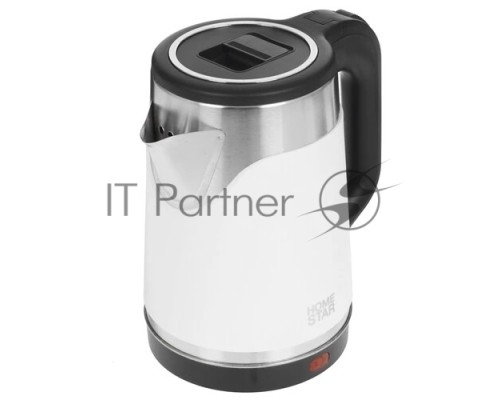 Чайник электрический Homestar HS-1043 1.7л, нержавейка и пластик, двойной корпус, белый