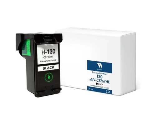 [Расходные материалы] Струйный картридж NVP 130 (NV-C8767HE) Black для HP DJ 5743/6943, OJ 6313 (21мл) совместимый
