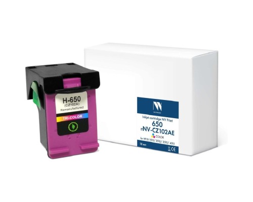 [Расходные материалы] Струйный картридж NVP 650 (NV-CZ102AE) Color для HP DJ 1015/2515/3515/4515 (18 мл) совместимый