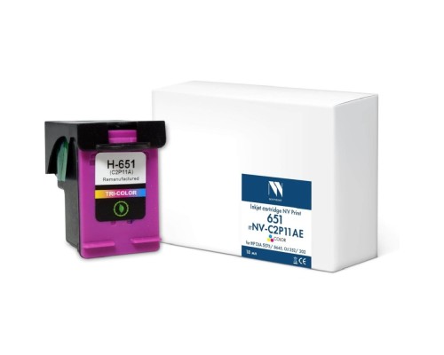 [Расходные материалы] Струйный картридж NVP 651 (NV-C2P11AE) Color для HP DJA 5575/5645, OJ 252/ 202 (18 мл) совместимый