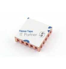 Медный радиатор 22х22х6 мм с термоскотчем 3M 9448A