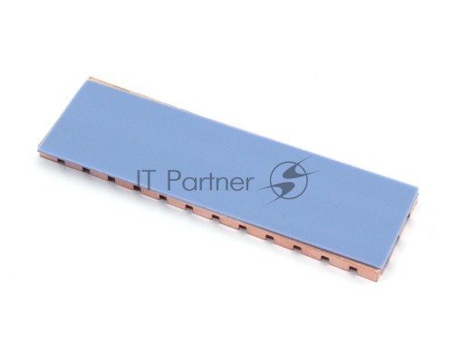 Медный  радиатор для М.2 SSD с термопрокладкой 0,5 мм, 70х20х3 мм