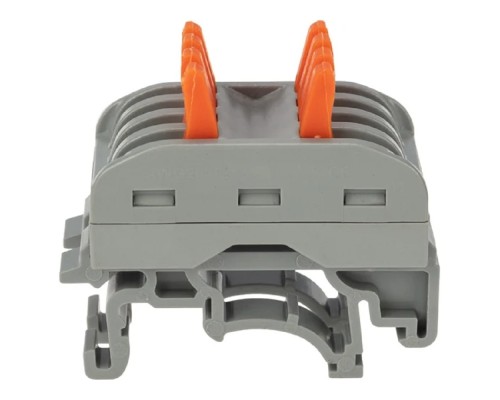 [ наконечники, разъемы, клеммы] Rexant (07-5237) Клемма СМК 222-424D проходная 4-полюсная, с креплением на DIN-рейку (0,08-4 мм?) серая (50 шт./уп.)