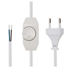 Rexant (11-1139) Шнур сетевой с диммером, 2х0,75 мм? 2м белый