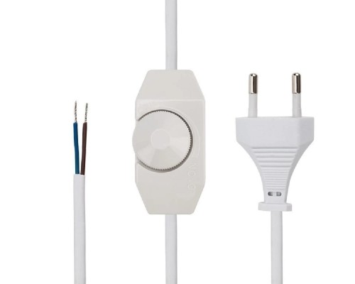 [Кабели USB и переходники] Rexant (11-1139) Шнур сетевой с диммером, 2х0,75 мм? 2м белый