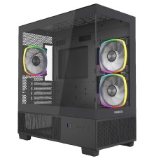 Powercase Vision Micro M3B, Tempered Glass, 3x 120mm ARGB PWM Fan, чёрный, mATX  (CVMMB-A3)