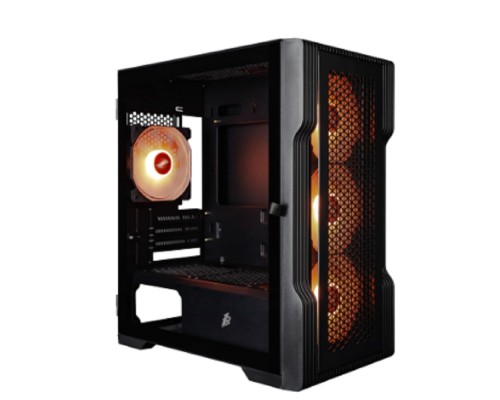 [Корпус] 1STPLAYER TRILOBITE T3 ARGB Black / mATX / 4x120mm ARGB fans / T3-BK-4F7