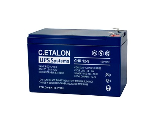 [Эталон] C.ETALON Аккумулятор CHR 12-9 (12 В 9 Ач,Нож F2 (Faston))