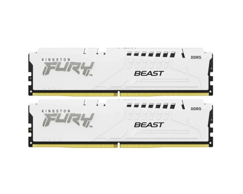 [Модуль памяти] Оперативная память Kingston Fury Beast KF560C30BWK2-64 DDR5 - Kit 2х32ГБ 6000МГц, DIMM,  White,  Ret