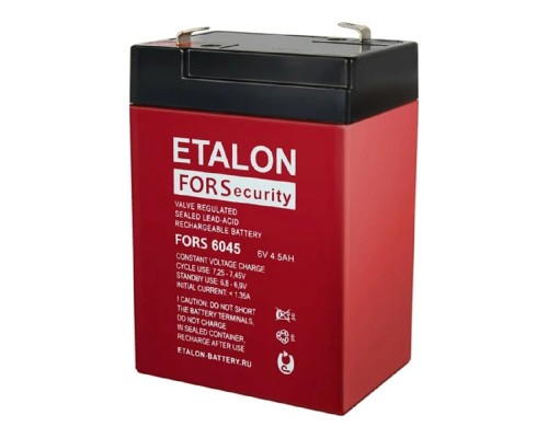 [Эталон] ETALON Аккумулятор FORS 6045 (6 В 4,5 Ач,Нож F1 (Faston))
