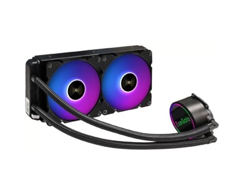 [Вентиляторы] Exegate EX298224RUS Комплект водяного охлаждения ExeGate BlackWater-240V3.PWM.ARGB (3 PIN 5V ADDRESSABLE RGB подсветка, LGA2066/2011/1366/1150/1151/1155/1156/1200/1700/1851/AM4/AM5/FM1/FM2/FM2+/AM2/AM