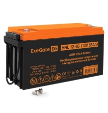 Exegate EX297559RUS Аккумуляторная батарея ExeGate HRL 12-65 (12V 65Ah, болт М6)