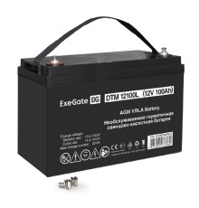 Exegate EX297561RUS Аккумуляторная батарея ExeGate DTM 12100L (12V 100Ah, болт М6)