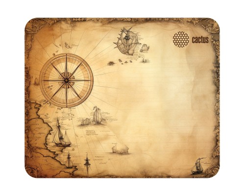 [Кактус коврики] Коврик для мыши Cactus Antique map 220x180x2мм (CS-MP-P08XS)