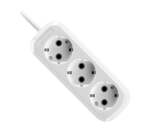 [Сетевые фильтры] Defender Удлинитель R330 16 А, 2 м  [99371], с заземлением