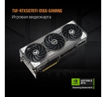 Видеокарта ASUS GeForce RTX5070TI 16Gb DDR7 256 bit 3*DP/2*HDMI 3 FAN (TUF-RTX5070TI-O16G-GAMING) RTL