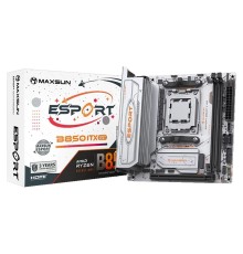MAXSUN MS-eSport B850ITX WIFI ICE (Socket AM5, mini-ITX, 2*DDR5(96Gb), DP/HDMI,  2*SATA3, 2*M.2,  1*PCIEx16, 4*USB2.0, 2*USB 3.0, 1*Type-C, LAN 1*2,5G, Bluetooth, Wi-Fi 802.11ax, RTL)