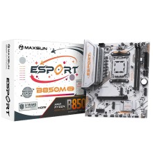 MAXSUN MS-eSport B850M WIFI ICE (Socket AM5, mATX, 2*DDR5(96Gb), DP/HDMI,  2*SATA3, 2*M.2,  1*PCIEx16/1*PCIEx1, 2*USB2.0, 4*USB 3.0, Bluetooth,  Wi-Fi 802.11ax, RTL)