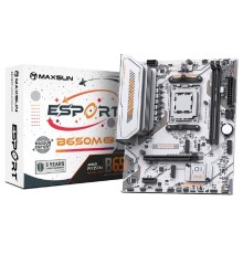MAXSUN MS-eSport B650M WIFI6 ICE (Socket AM5, mATX, 2*DDR5(96Gb), DP/HDMI, 2*SATA3, 2*M.2, 1*PCIEx16/1*PCIEx1, 2*USB 2.0, 4*USB 3.2, LAN 1*1G,  Bluetooth,  Wi-Fi 802.11ax, RTL)