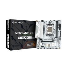 MAXSUN MS-Challenger B650M WIFI ICE V2 (Socket AM5, mATX, 2*DDR5(64Gb), DP/HDMI, 3*SATA3, 1*M.2, 1*PCIEx16/1*PCIEx1, 2*USB 2.0, 4*USB 3.2, LAN 1*1G,  Bluetooth,  Wi-Fi 802.11ac, RTL)