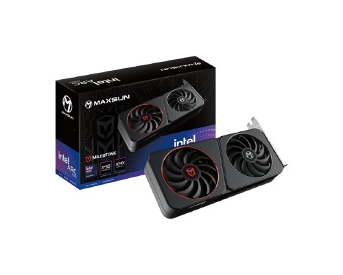 [Видеокарта] Видеокарта MAXSUN Intel Arc B580 Milestone 12G DDR6, 192bit, 3* DP/HDMI, 2 FAN RTL