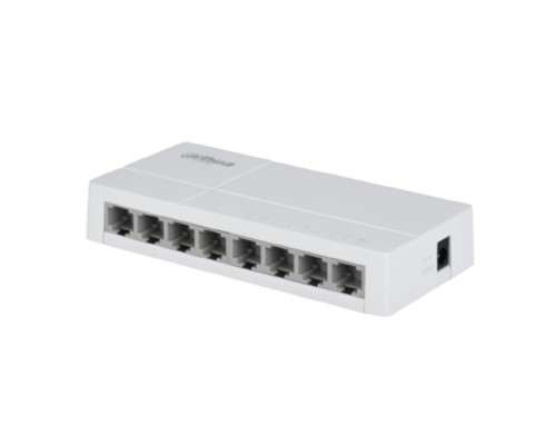[Коммутаторы] DAHUA DH-SF1008L 8-портовый неуправляемый коммутатор, 8x10/100 Base-T, коммутация 1.6 Гбит/с, MAC-таблица 2K, пластик