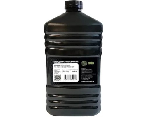 [расходные материалы] Тонер Cactus CS-TBRCHUBK-500 черный флакон 500гр. для принтера Brother Color Universal TN-230/241/213/217/320/421