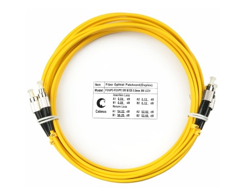 [Cabeus Патч-корды волоконно-оптические, пигтейлы] Cabeus FOP(d)-9-FC-FC-8m Шнур оптический duplex FC-FC 9/125 sm 8м LSZH