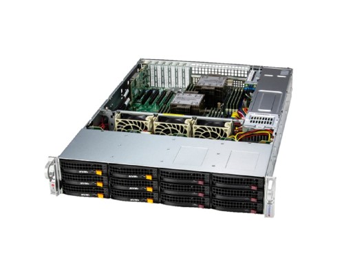 [Сервер] Supermicro SSG-621E-ACR12H Серверная платформа SuperStorage 2U Server 621E-ACR12H 2x6448Y/ 4x64Gb/ 1x7450 PRO 480GB NVMe M.2