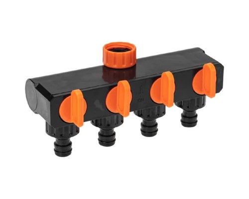 [Коннекторы, ] Rexant (62-0225) Разветвитель для шланга на 4 канала 1/2